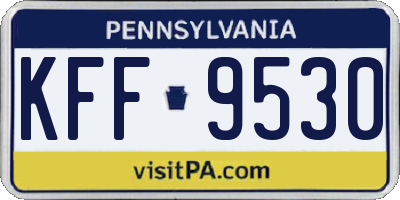 PA license plate KFF9530