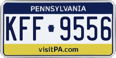 PA license plate KFF9556
