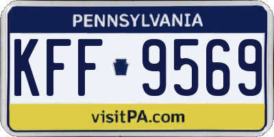 PA license plate KFF9569