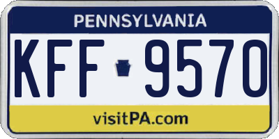 PA license plate KFF9570