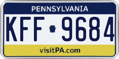 PA license plate KFF9684