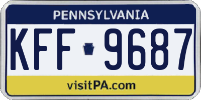 PA license plate KFF9687