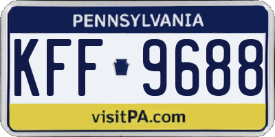 PA license plate KFF9688