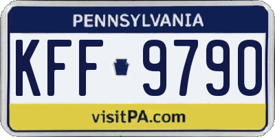 PA license plate KFF9790
