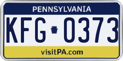 PA license plate KFG0373
