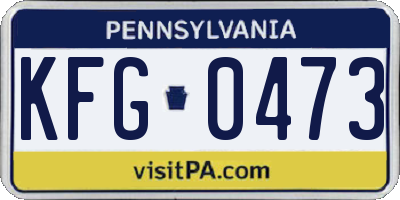 PA license plate KFG0473