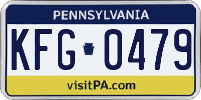 PA license plate KFG0479