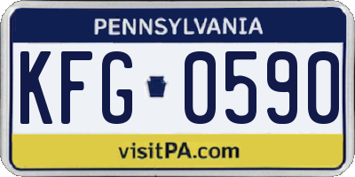 PA license plate KFG0590