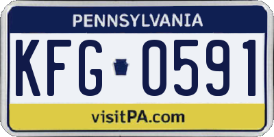PA license plate KFG0591