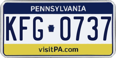PA license plate KFG0737