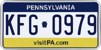 PA license plate KFG0979