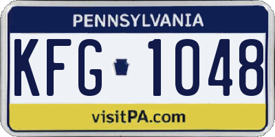 PA license plate KFG1048