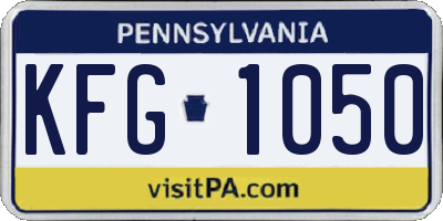 PA license plate KFG1050