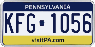 PA license plate KFG1056