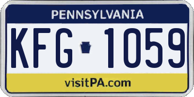 PA license plate KFG1059