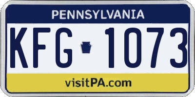 PA license plate KFG1073