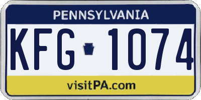 PA license plate KFG1074