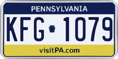 PA license plate KFG1079