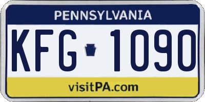 PA license plate KFG1090