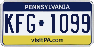 PA license plate KFG1099