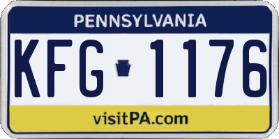 PA license plate KFG1176