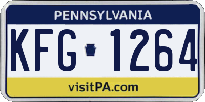 PA license plate KFG1264