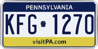 PA license plate KFG1270