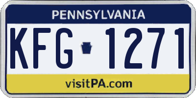 PA license plate KFG1271