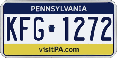 PA license plate KFG1272