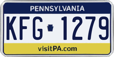PA license plate KFG1279