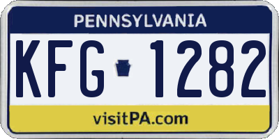 PA license plate KFG1282