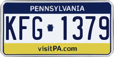 PA license plate KFG1379
