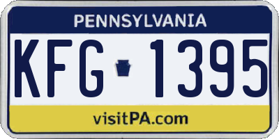 PA license plate KFG1395