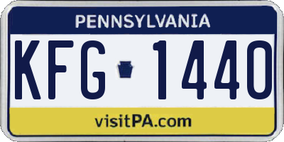 PA license plate KFG1440