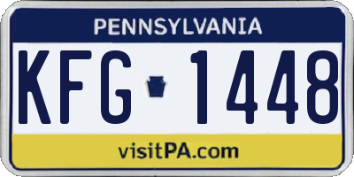 PA license plate KFG1448