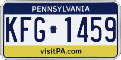 PA license plate KFG1459
