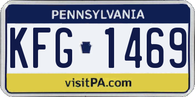 PA license plate KFG1469