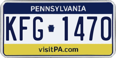 PA license plate KFG1470