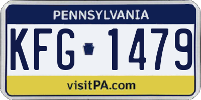 PA license plate KFG1479