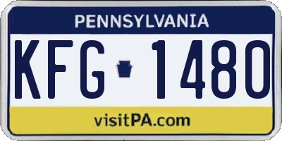 PA license plate KFG1480