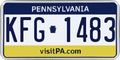 PA license plate KFG1483