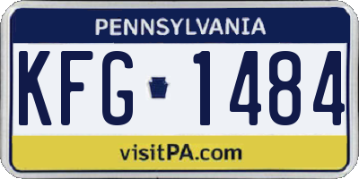 PA license plate KFG1484