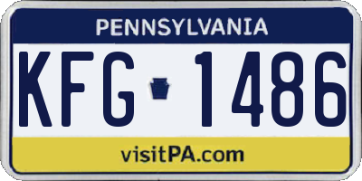 PA license plate KFG1486