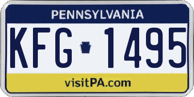 PA license plate KFG1495