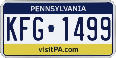 PA license plate KFG1499