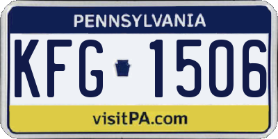PA license plate KFG1506