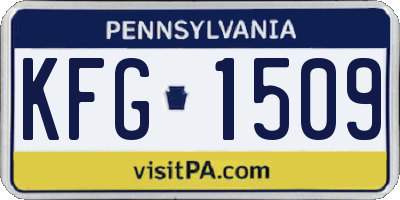 PA license plate KFG1509