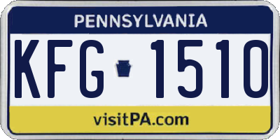PA license plate KFG1510