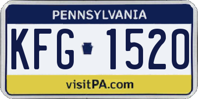 PA license plate KFG1520
