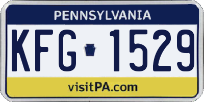 PA license plate KFG1529